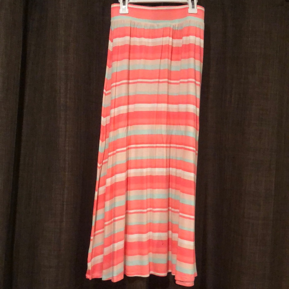 striped maxi skirt